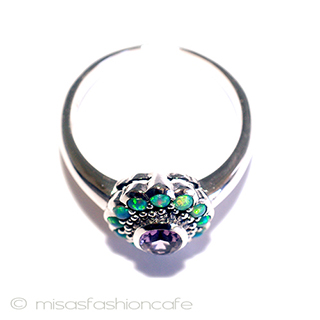 （画像用） オパールアメジスト　リング スターリングシルバー刻印