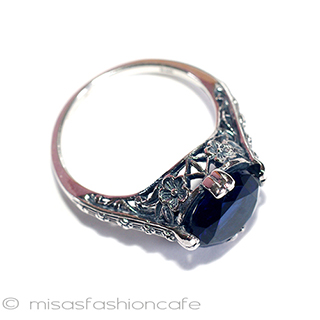 （画像用） サファイア小花　リング　 スターリングシルバー