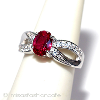 （画像用） ルビー＆トパーズ・リング スターリング925刻印指輪