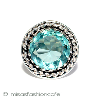 （画像用） アクアマリン　リング　 スターリングシルバー