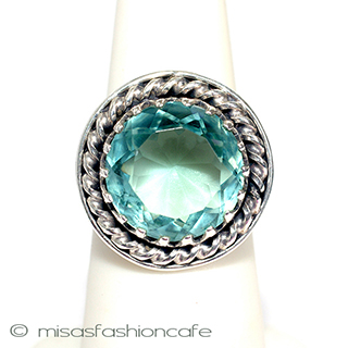 （画像用） アクアマリン　リング　 スターリングシルバー