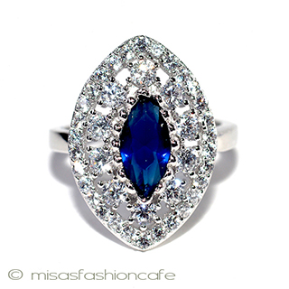 （画像用） 天然サファイア＆トパーズ スターリングシルバーリング