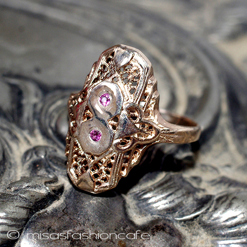 （画像用） 天然石　アメジスト 14Kローズゴールド　925