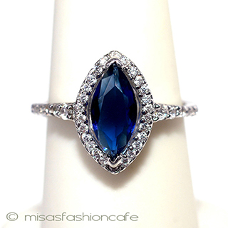 （画像用） サファイア＆トパーズ スターリング刻印リング