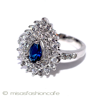 （画像用） サファイア＆トパーズ スターリング刻印リング