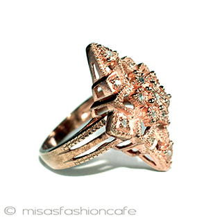 （画像用） 天然ダイヤモンド・リング 14Kローズゴールド 925