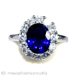 （画像用） サファイアリング 銀製指輪 スターリングシルバー925