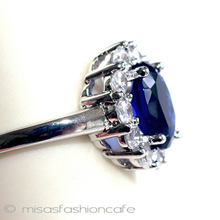 （画像用） サファイアリング 銀製指輪 スターリングシルバー925