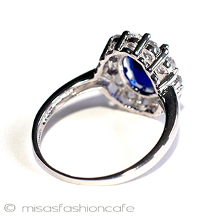 （画像用） サファイアリング 銀製指輪 スターリングシルバー925