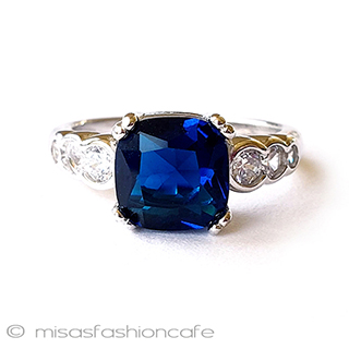 （画像用） サファイア＆トパーズ指輪 スターリング925　リング