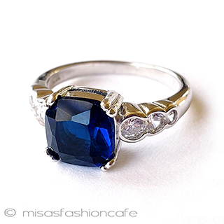 （画像用） サファイア＆トパーズ指輪 スターリング925　リング