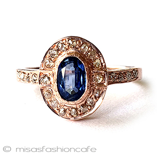 （画像用） アンティークリング　指輪 サファイア＆ダイヤモンド