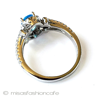 （画像用） アクアマリン　指輪 スターリング銀製リング