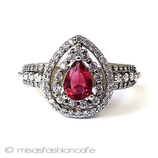 （画像用） ルビー　リング指輪 スターリングシルバー