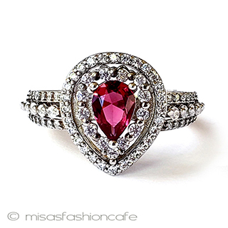 （画像用） ルビー　リング指輪 スターリングシルバー