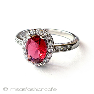 （画像用） ルビーリング　指輪 スターリングシルバー