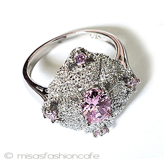 （画像用） サファイア　フラワー スターリング925リング