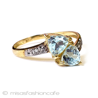 （画像用） 10金10Kイエローゴールド トパーズ＆ダイヤモンド指輪