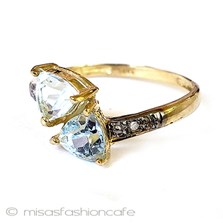 （画像用） 10金10Kイエローゴールド トパーズ＆ダイヤモンド指輪