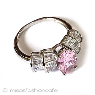 （画像用） サファイアのリボン　指輪 スターリング925 リング