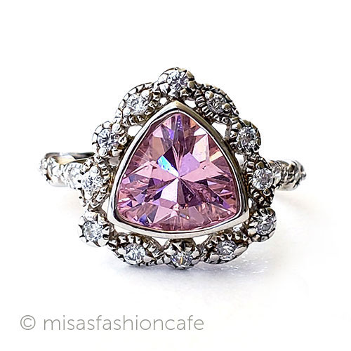 （画像用） サファイア＆トパーズ指輪 スターリング925リング