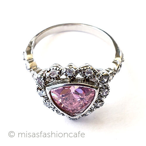 （画像用） サファイア＆トパーズ指輪 スターリング925リング