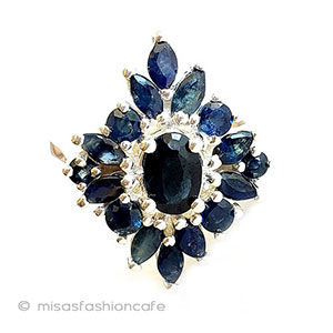 （画像用） 天然石ブルーサファイア スターリングシルバー指輪