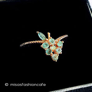 （画像用） 天然エメラルド葡萄の指輪 14Kローズゴールド　925