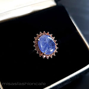 （画像用） 天然石タンザナイトのリング スターリングシルバー指輪