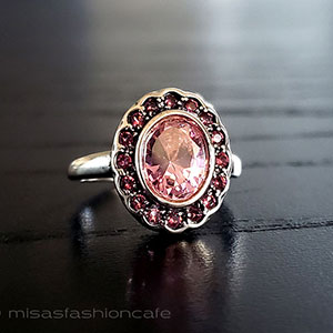 （画像用） 天然石Pinkサファイア スターリング925指輪