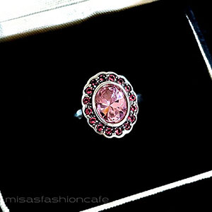 （画像用） 天然石Pinkサファイア スターリング925指輪