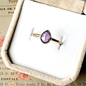 （画像用） アンティークジュエリー 天然石アメジスト　指輪