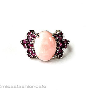 （画像用） アンティークリング指輪 天然オパール14K925