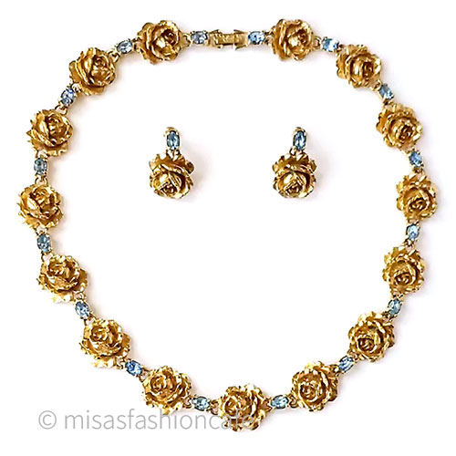 （画像用） アンティークジュエリー　 ローズのお花　セット