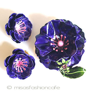 （画像用） Original by Robert 花ブローチ＆イヤリングSet