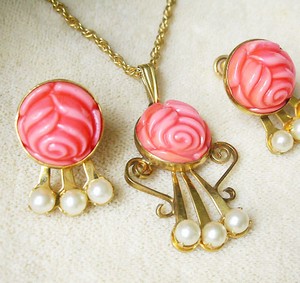 （画像用） 豪華12KgfAmco刻印 ネックレス・イヤリングセット