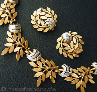 （画像用） クラウントリファリ Trifari リーフセット