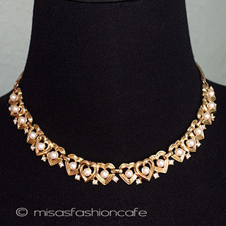 （画像用） Trifari　 トリファリ パールオープンハート