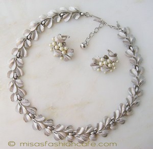 （画像用） Trifari　トリファリ　 　シルバーリーフセット