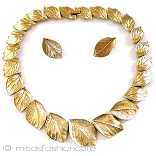 （画像用） Trifari　 トリファリ 金の葉　セット