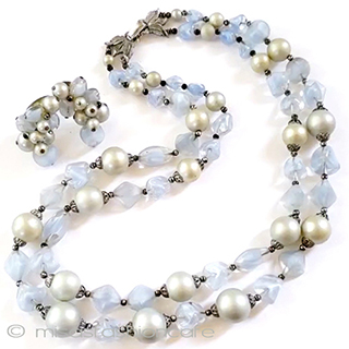 （画像用） ヴィンテージアクセサリー トリファリ　パール＆ガラス