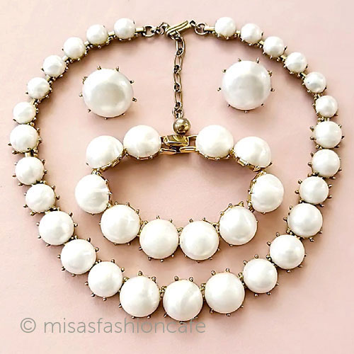 （画像用） Trifari　 トリファリ パール３点フルセット