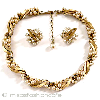 （画像用） アンティークジュエリー トリファリ　パールの実