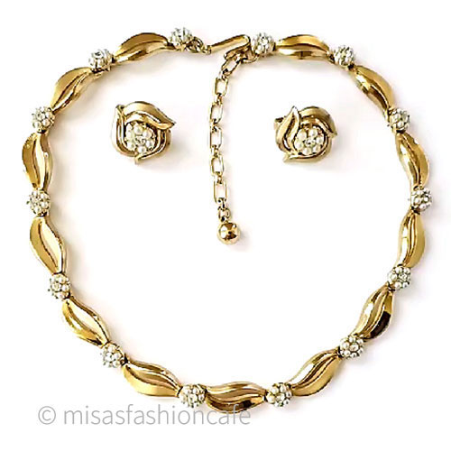 （画像用） Trifari　 トリファリ パールRSのお花セット