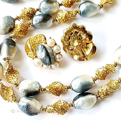 （画像用） Trifari　 トリファリ バロックパール　セット