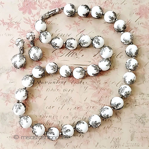 （画像用） Trifari　 トリファリ 透かし銀葉　セット