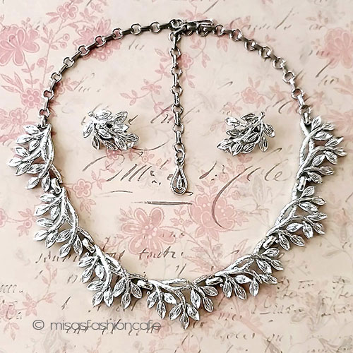 （画像用） ヴィンテージジュエリー CORO　銀葉セット