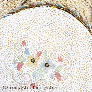 （画像用） ヴィンテージ　バッグ　 フランス製ビーズ総刺繍