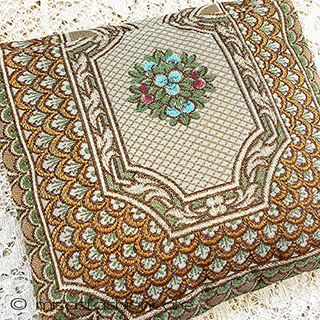 （画像用） アンティーク　バッグ　 伊製パンジー・スミレの花