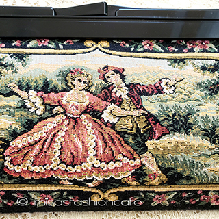 （画像用） ヴィンテージ　バッグ　 タペストリー　刺繍